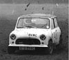 Ray Clarke's Mini 1275 S, local Autocross, Ray driving. (1976)
